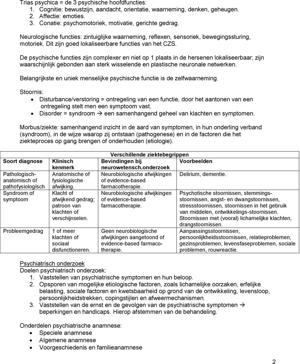 De psychische functies zijn complexer en niet op 1 plaats in de hersenen lokaliseerbaar; zijn waarschijnlijk gebonden aan sterk wisselende en plastische neuronale netwerken.