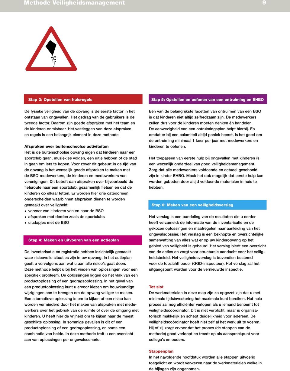 Het vastleggen van deze afspraken en regels is een belangrijk element in deze methode.