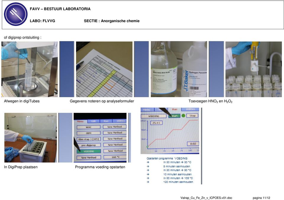 DigiPrep plaatsen Programma voeding opstarten LAB 00 P 180 F 003 Template