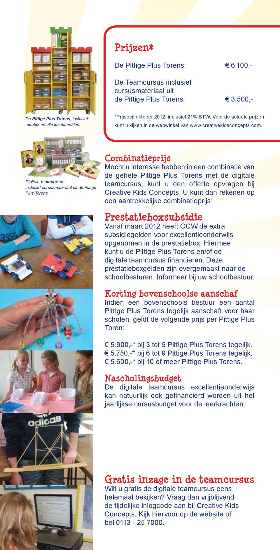 Digitale teamcursus inclusief cursusmateriaal uit de Pittige Plus Torens.