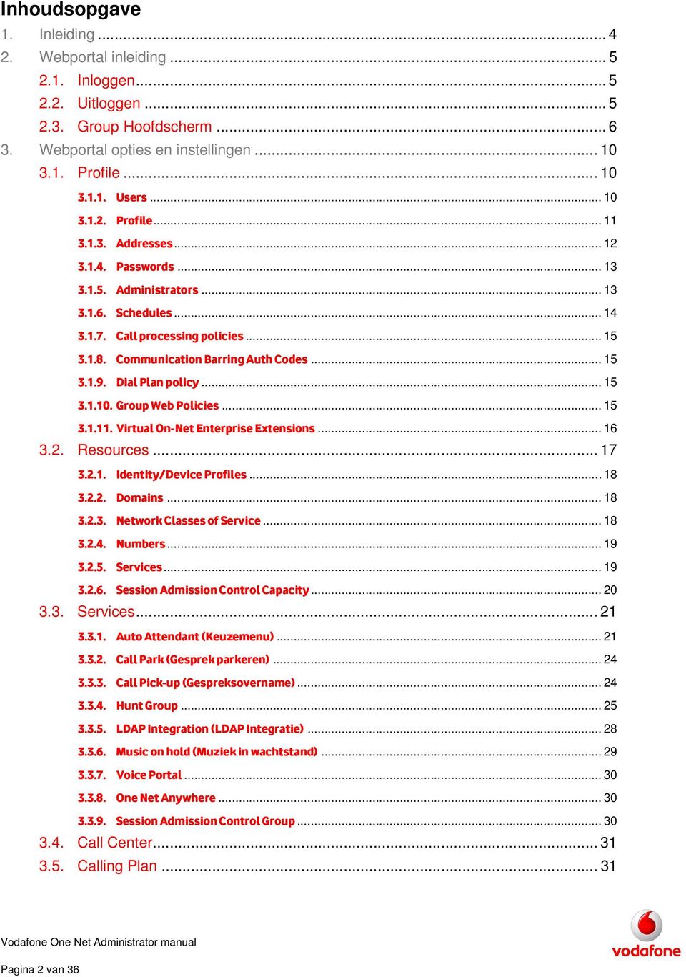 Communication Barring Auth Codes... 15 3.1.9. Dial Plan policy... 15 3.1.10. Group Web Policies... 15 3.1.11. Virtual On-Net Enterprise Extensions... 16 3.2. Resources... 17 3.2.1. Identity/Device Profiles.