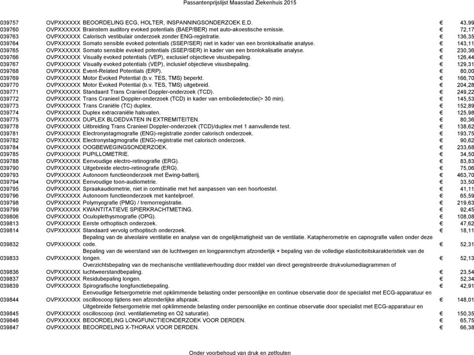 143,11 039765 OVPXXXXXX Somato sensible evoked potentials (SSEP/SER) in kader van een bronlokalisatie analyse.