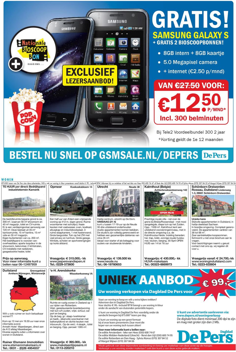 50 p/mnd) VAN 27 50 VOOR: 12 50 P/MND* Incl.