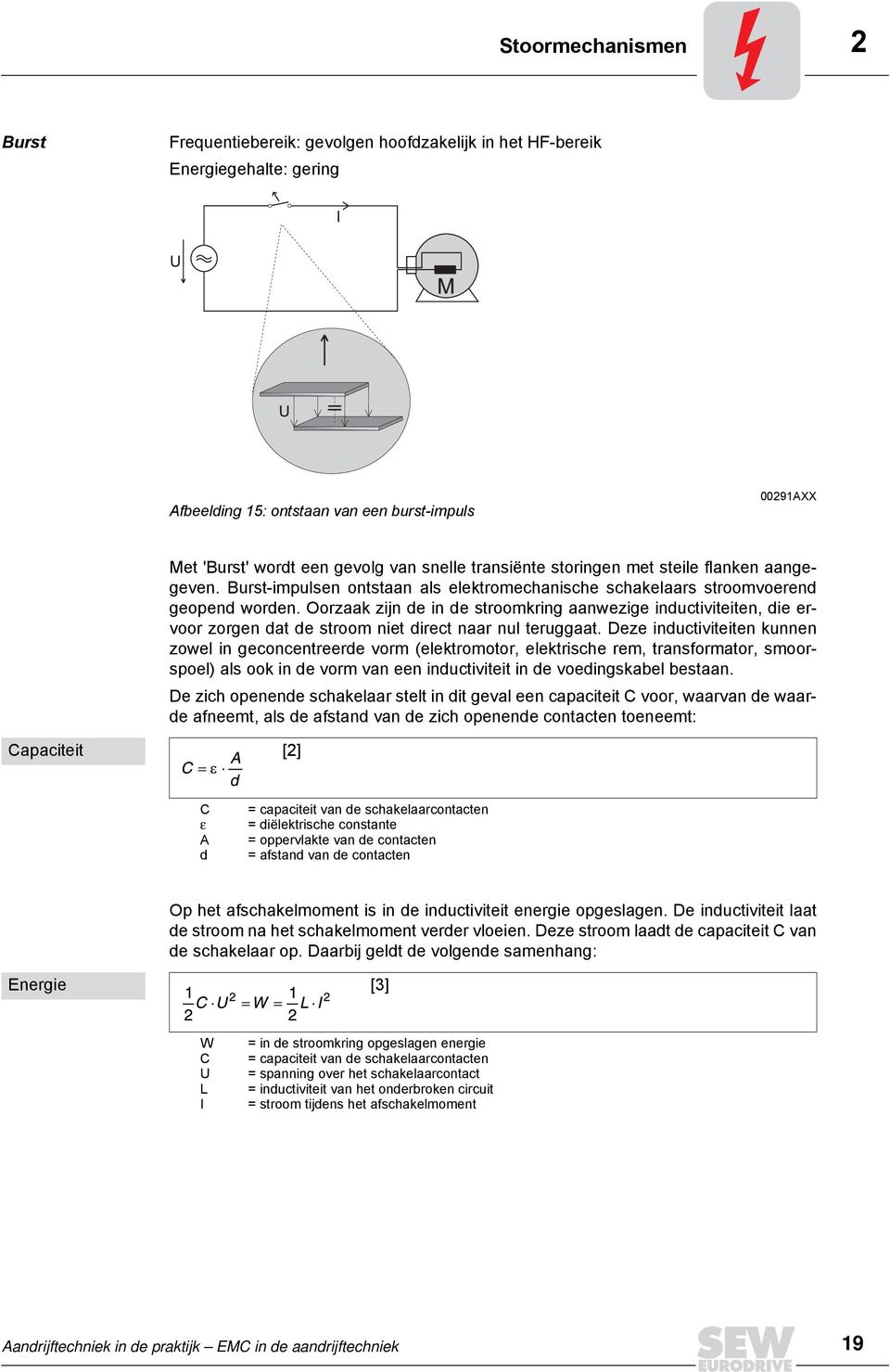 Oorzaak zijn de in de stroomkring aanwezige inductiviteiten, die ervoor zorgen dat de stroom niet direct naar nul teruggaat.