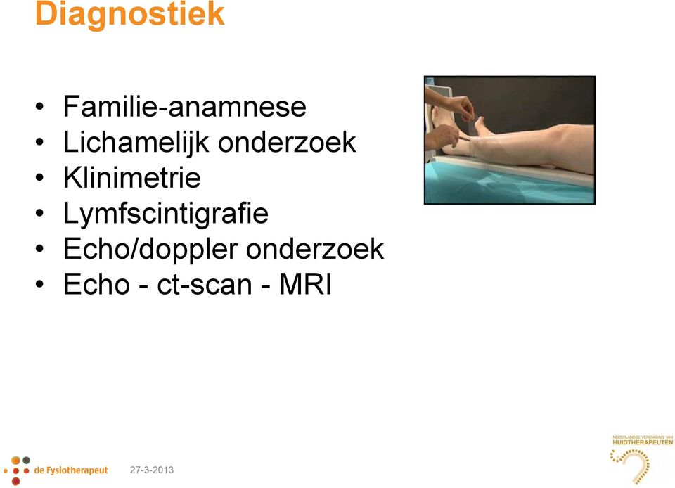 Klinimetrie Lymfscintigrafie