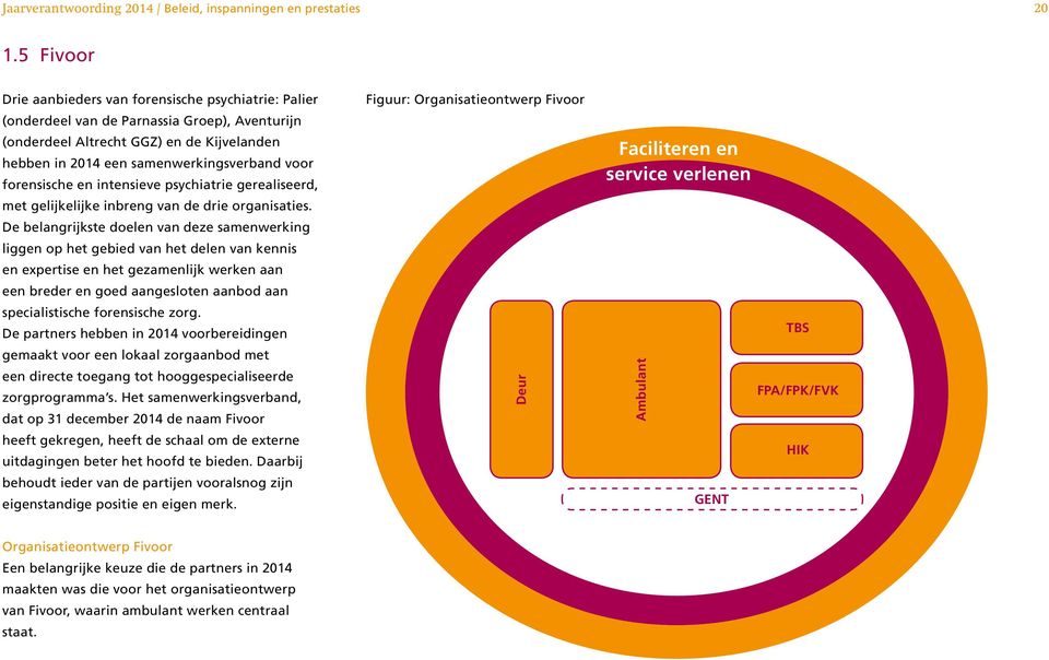 forensische en intensieve psychiatrie gerealiseerd, met gelijkelijke inbreng van de drie organisaties.