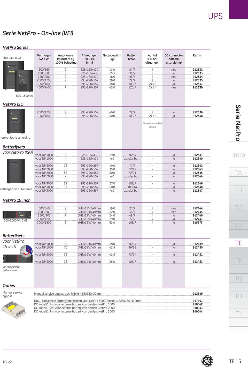 shutdown replace battery on battery GE Digital Energy NetPro Uninterruptible Power Supply operation progr.