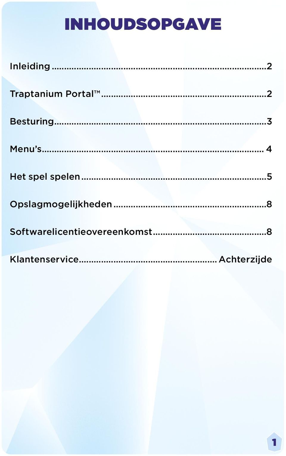 ..5 Opslagmogelijkheden.