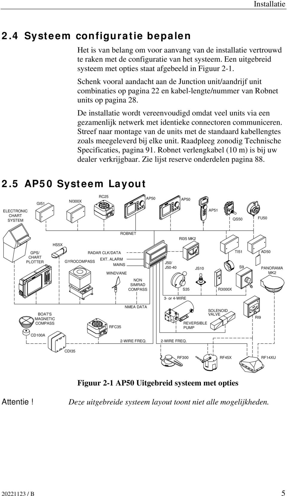 Schenk vooral aandacht aan de Junction unit/aandrijf unit combinaties op pagina 22 en kabel-lengte/nummer van Robnet units op pagina 28.