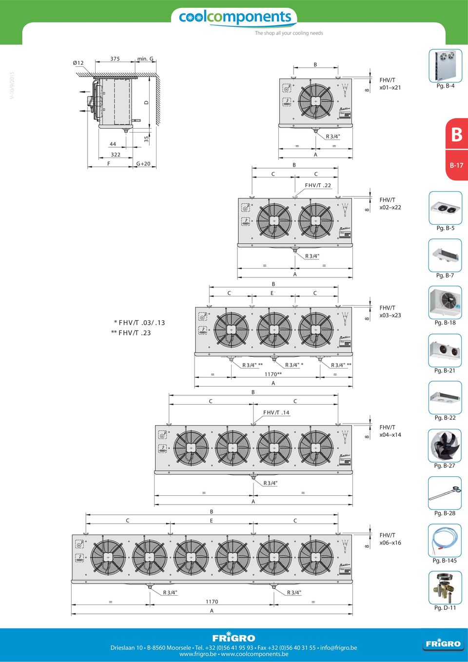 14 R3/4" = A E C M 8 8 8 8 8 FHV/T x01 x21 FHV/T x02 x22 FHV/T x03 x23 FHV/T x04 x14 FHV/T x06 x16 Pg. -4-17 Pg.