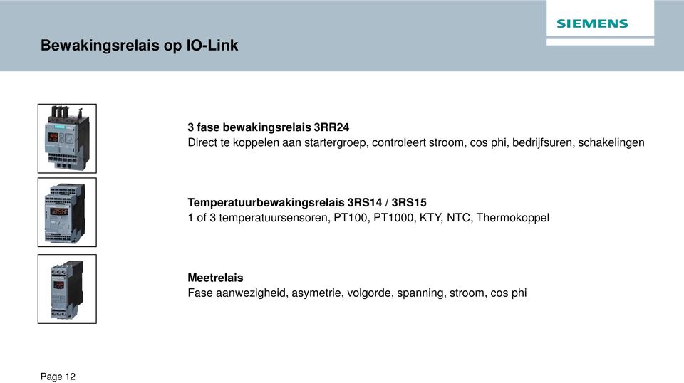 Temperatuurbewakingsrelais 3RS14 / 3RS15 1 of 3 temperatuursensoren, PT100, PT1000,