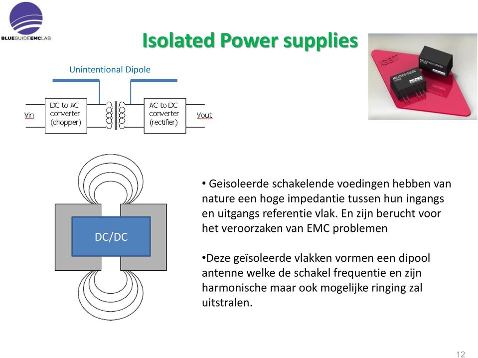 En zijn berucht voor het veroorzaken van EMC problemen Deze geïsoleerde vlakken vormen een