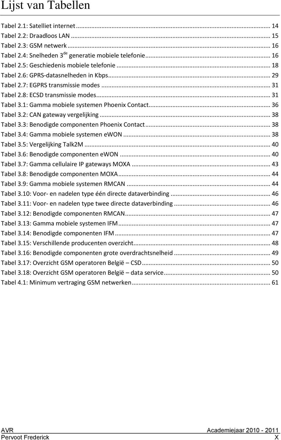 2: CAN gateway vergelijking... 38 Tabel 3.3: Benodigde componenten Phoenix Contact... 38 Tabel 3.4: Gamma mobiele systemen ewon... 38 Tabel 3.5: Vergelijking Talk2M... 40 Tabel 3.