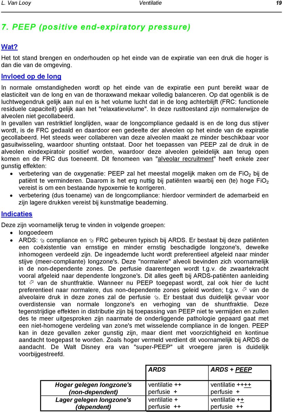 Op dat ogenblik is de luchtwegendruk gelijk aan nul en is het volume lucht dat in de long achterblijft (FRC: functionele residuele capaciteit) gelijk aan het "relaxatievolume".