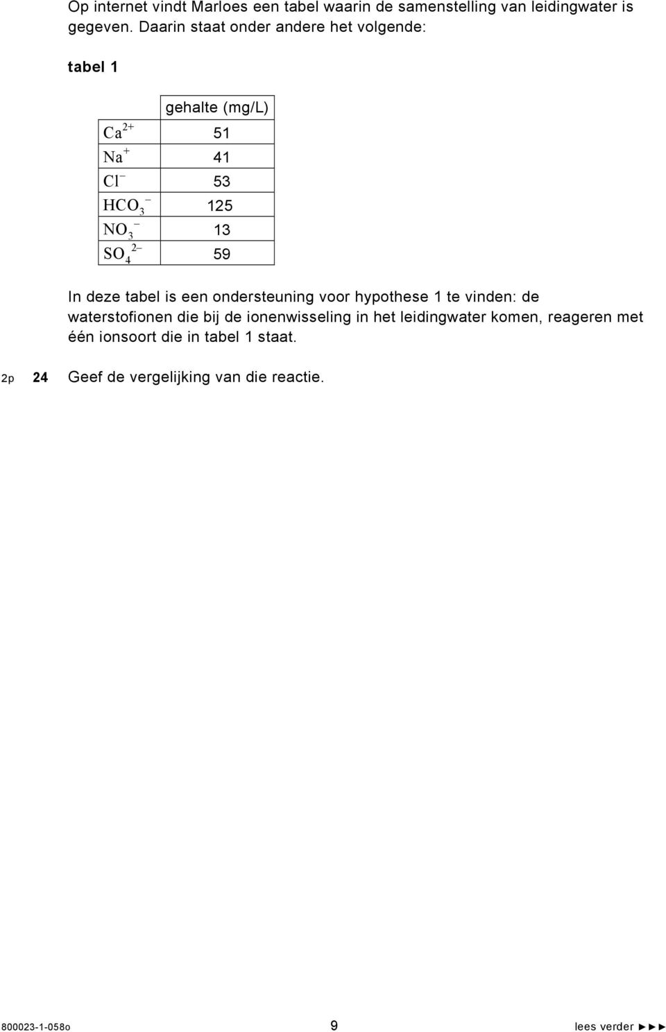 In deze tabel is een ondersteuning voor hypothese 1 te vinden: de waterstofionen die bij de ionenwisseling in het