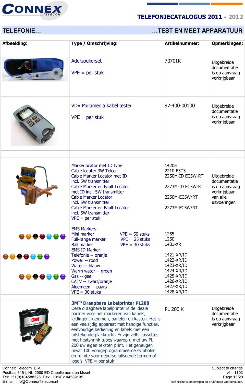 5W transmitter Cable Marker en Fault Locator incl.