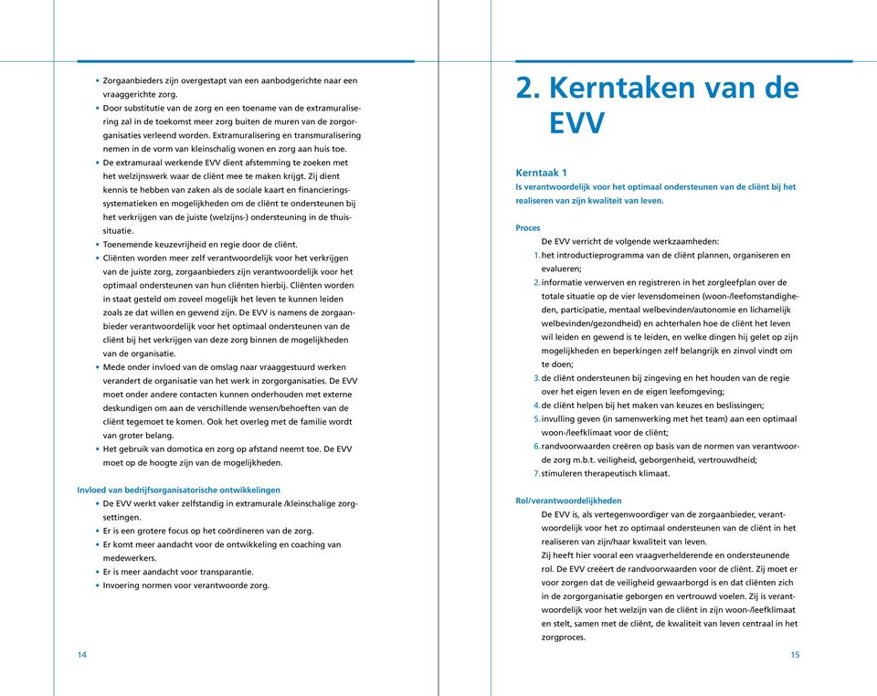 Etramuralisering en transmuralisering nemen in de vorm van kleinschalig wonen en zorg aan huis toe.