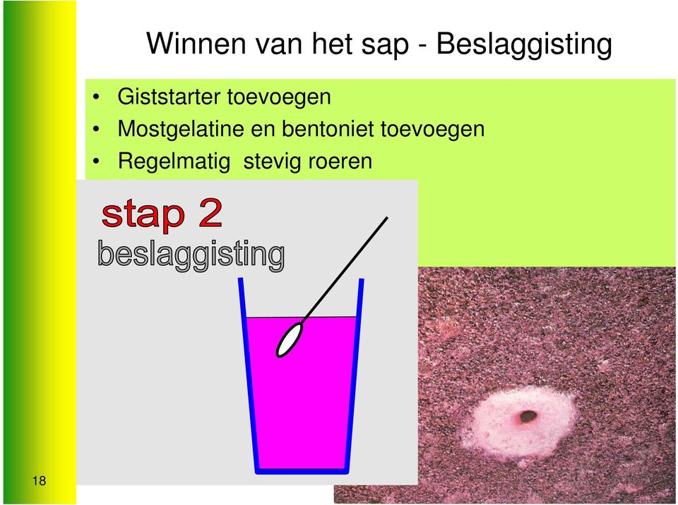 toevoegen Mostgelatine en