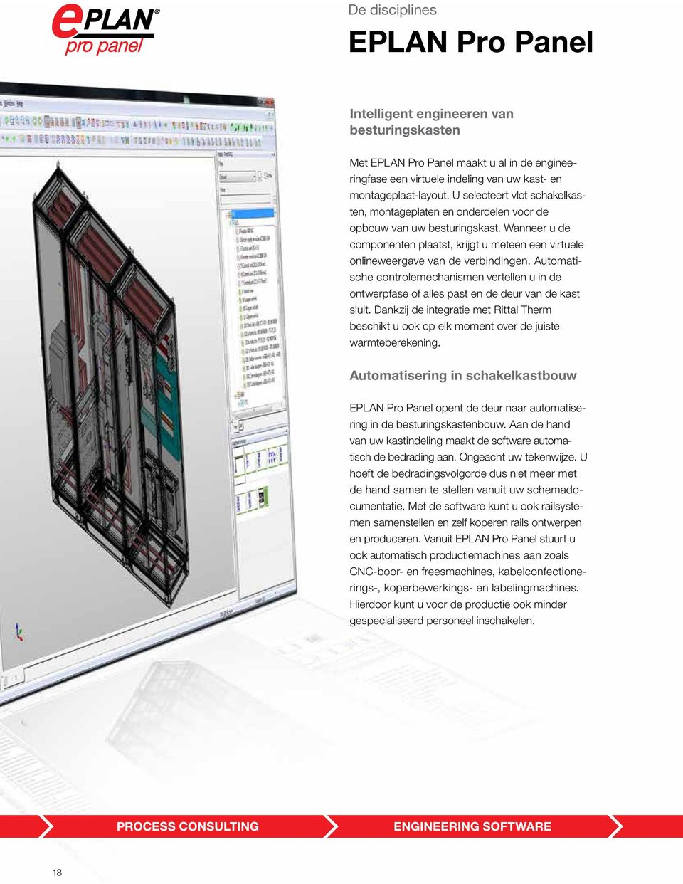 Automatische controlemechanismen vertellen u in de ontwerpfase of alles past en de deur van de kast sluit.