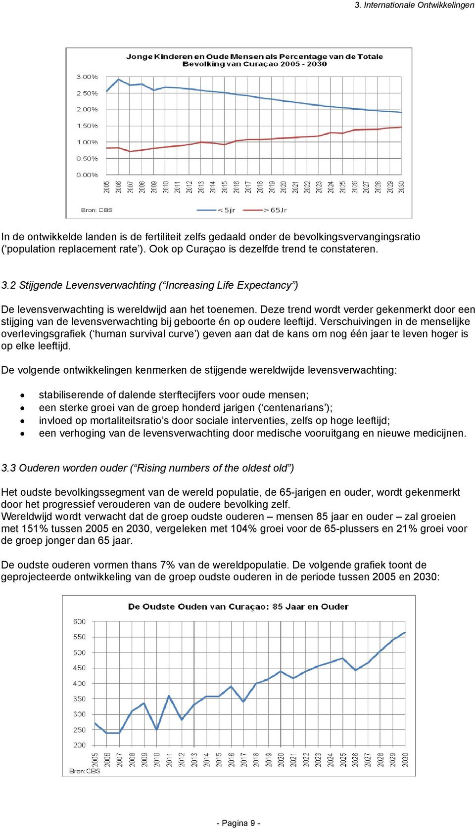 Deze trend wordt verder gekenmerkt door een stijging van de levensverwachting bij geboorte én op oudere leeftijd.