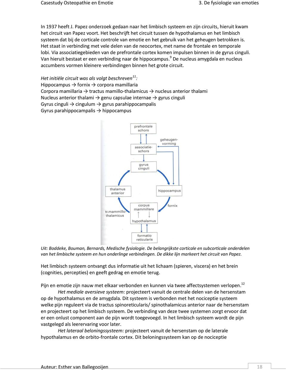 Het staat in verbinding met vele delen van de neocortex, met name de frontale en temporale lobi. Via associatiegebieden van de prefrontale cortex komen impulsen binnen in de gyrus cinguli.