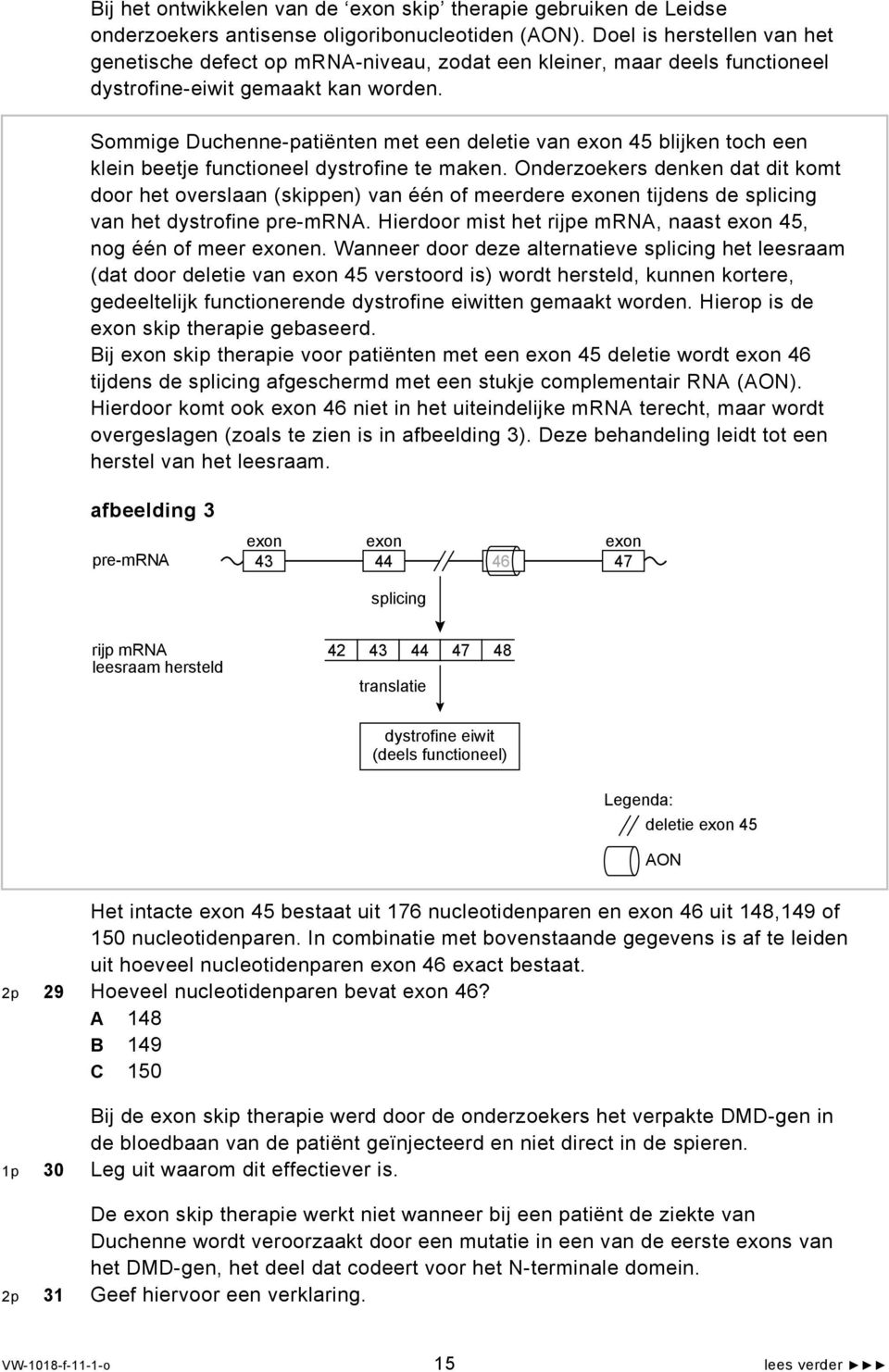 Sommige Duchenne-patiënten met een deletie van exon 45 blijken toch een klein beetje functioneel dystrofine te maken.