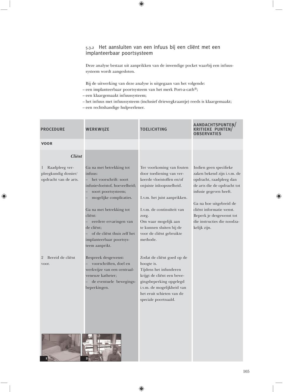 driewegkraantje) reeds is klaargemaakt; een rechtshandige hulpverlener.