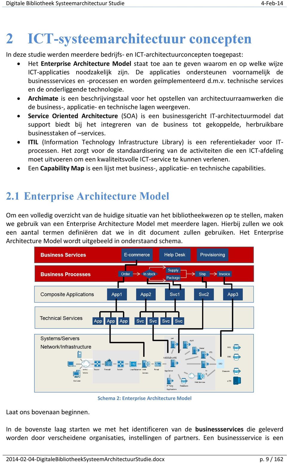 Archimate is een beschrijvingstaal voor het opstellen van architectuurraamwerken die de business-, applicatie- en technische lagen weergeven.