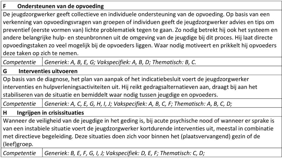 Zo nodig betrekt hij ook het systeem en andere belangrijke hulp- en steunbronnen uit de omgeving van de jeugdige bij dit proces.