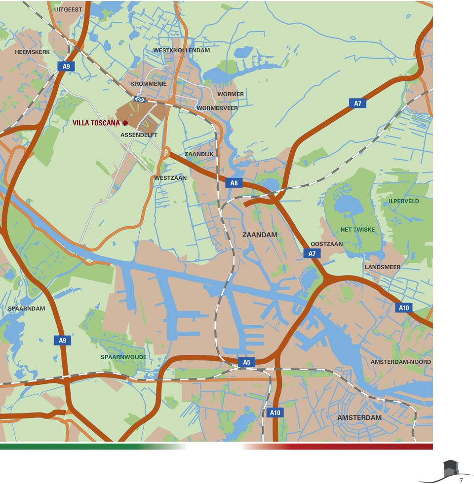 A8 ILPERVELD ZAANDAM OOSTZAAN A7 HET TWISKE LANDSMEER