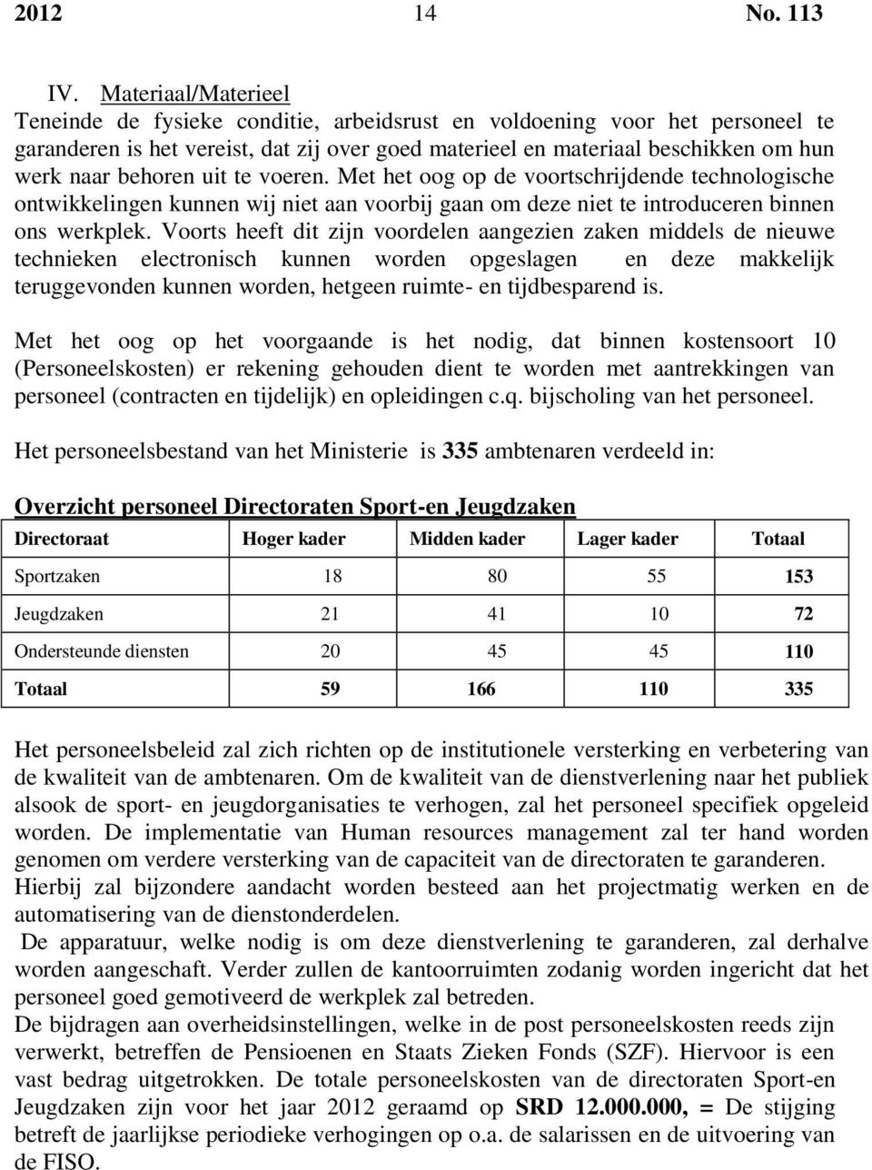 behoren uit te voeren. Met het oog op de voortschrijdende technologische ontwikkelingen kunnen wij niet aan voorbij gaan om deze niet te introduceren binnen ons werkplek.