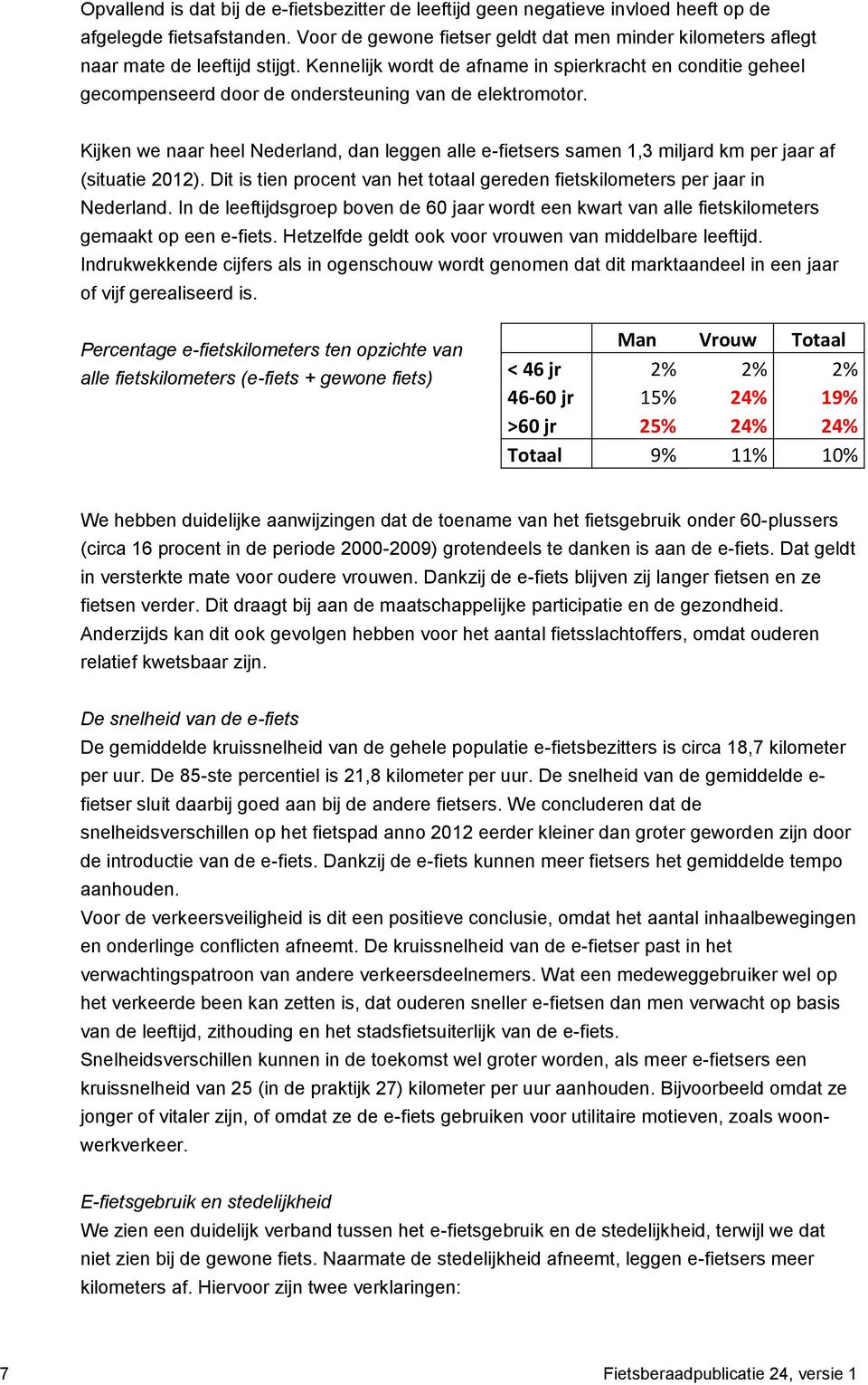 Kennelijk wordt de afname in spierkracht en conditie geheel gecompenseerd door de ondersteuning van de elektromotor.