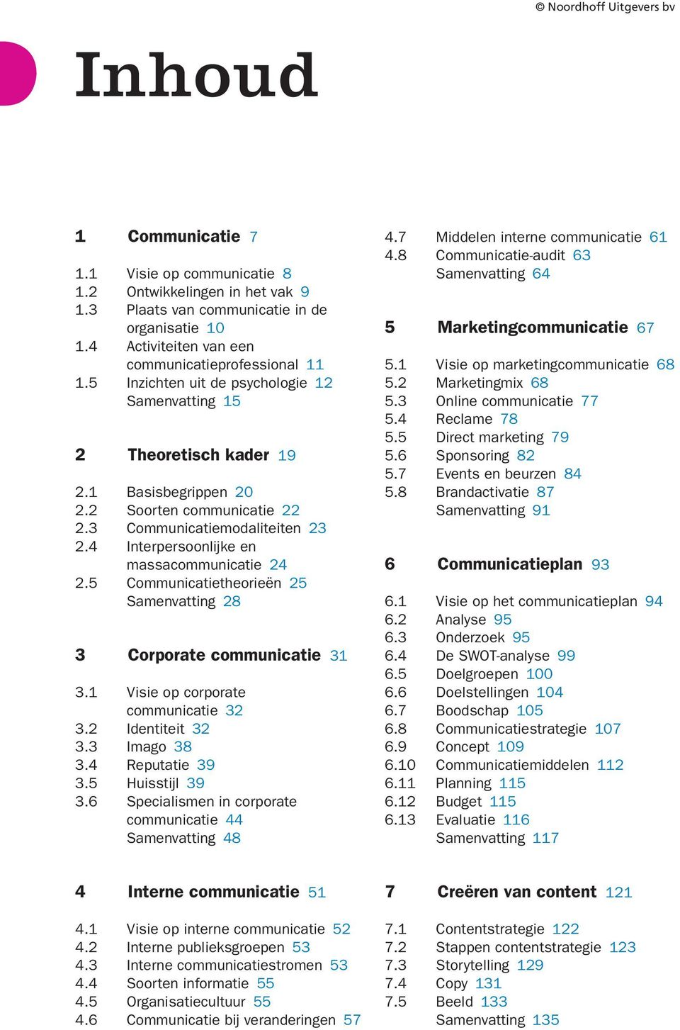 5 Communicatietheorieën 25 Samenvatting 28 3 Corporate communicatie 3 3. Visie op corporate communicatie 32 3.2 Identiteit 32 3.3 Imago 38 3.4 Reputatie 39 3.5 Huisstijl 39 3.