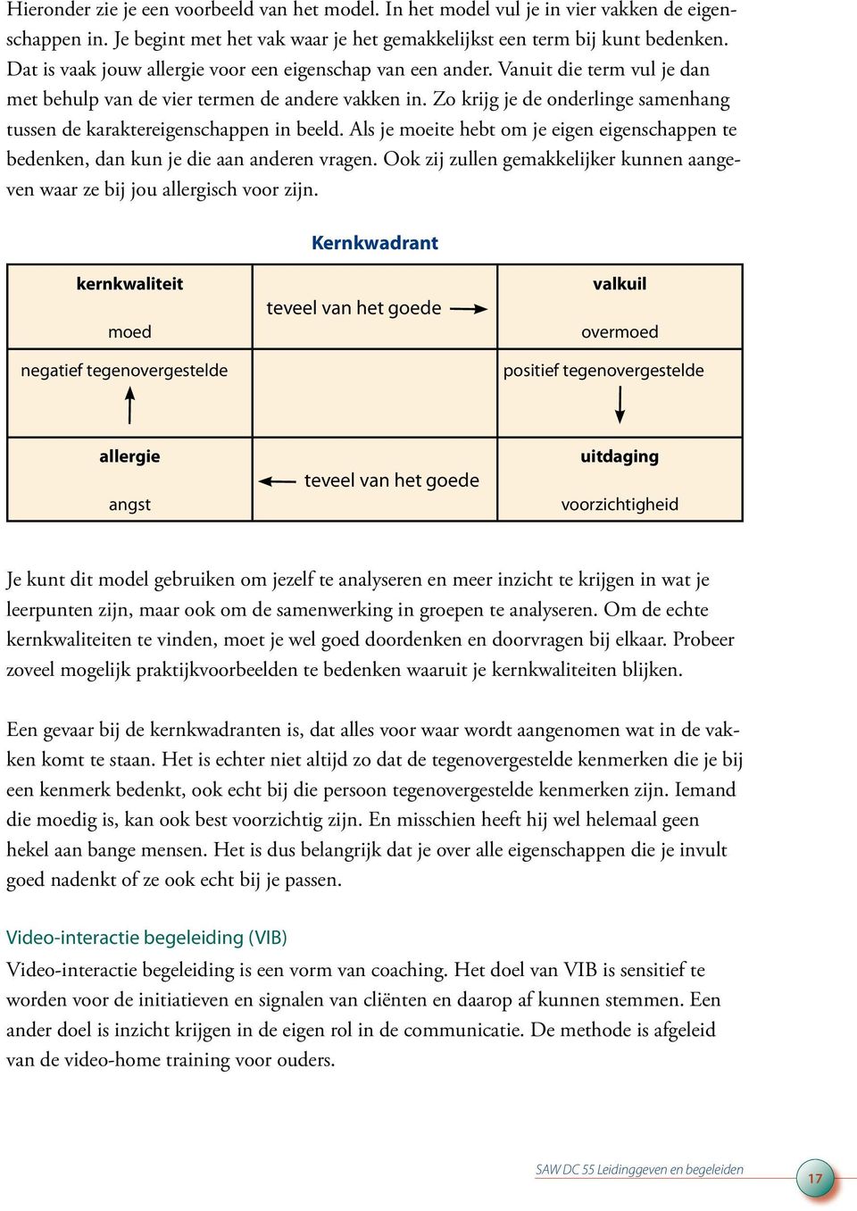 Zo krijg je de onderlinge samenhang tussen de karaktereigenschappen in beeld. Als je moeite hebt om je eigen eigenschappen te bedenken, dan kun je die aan anderen vragen.