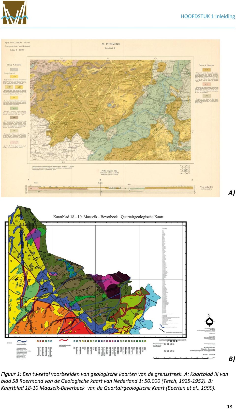 A: Kaartblad III van blad 58 Roermond van de Geologische kaart van Nederland