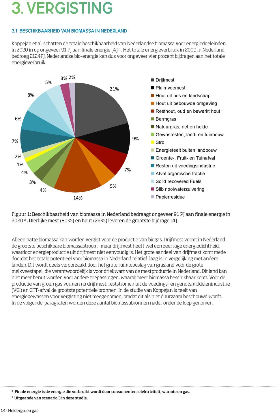 Het totale energieverbruik in 2009 in Nederland bedroeg 2124PJ. Nederlandse bio-energie kan dus voor ongeveer vier procent bijdragen aan het totale energieverbruik.