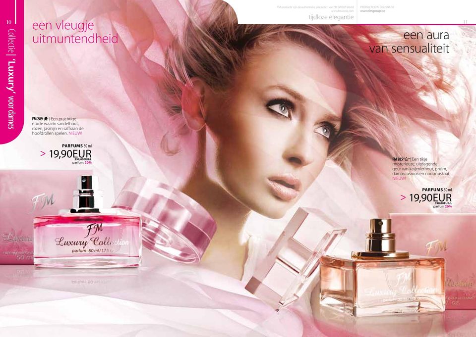 tijdloze elegantie een aura van sensualiteit 11 parfums 50 ml 398,00EUR/l parfum: 20% FM 285