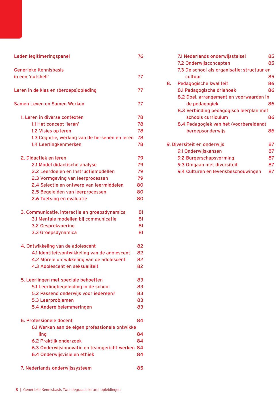 2 Leerdoelen en Instructiemodellen 79 2.3 Vormgeving van leerprocessen 79 2.4 Selectie en ontwerp van leermiddelen 80 2.5 Begeleiden van leerprocessen 80 2.6 Toetsing en evaluatie 80 7.