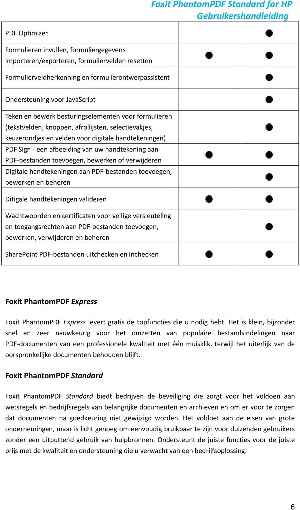 PDF-bestanden toevoegen, bewerken of verwijderen Digitale handtekeningen aan PDF-bestanden toevoegen, bewerken en beheren Ditigale handtekeningen valideren Wachtwoorden en certificaten voor veilige