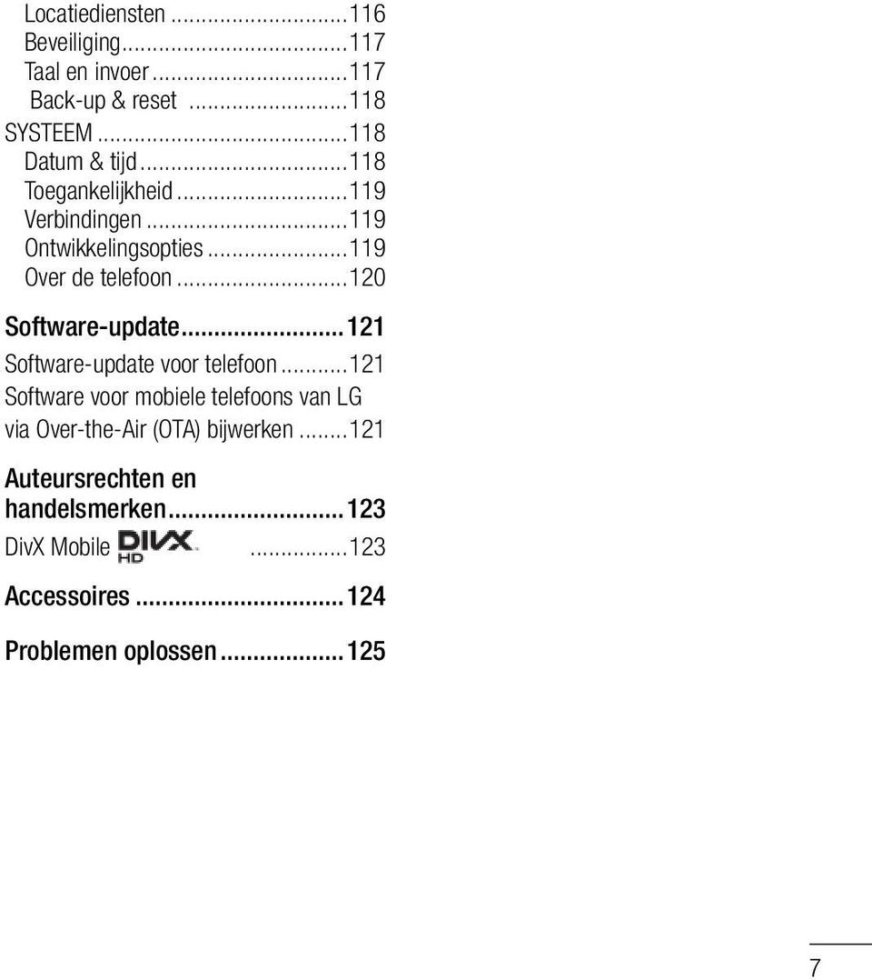 ..121 Software-update voor telefoon.