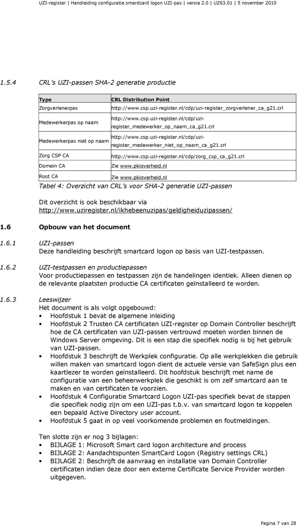 crl Zorg CSP CA Domein CA http://www.csp.uzi-register.nl/cdp/zorg_csp_ca_g21.crl Zie www.pkioverheid.