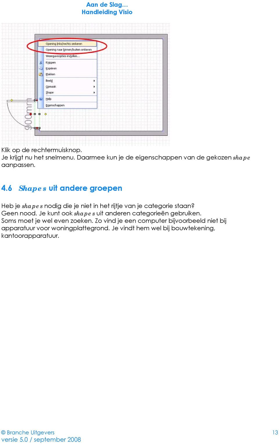 Je kunt ook shapes uit anderen categorieën gebruiken. Soms moet je wel even zoeken.