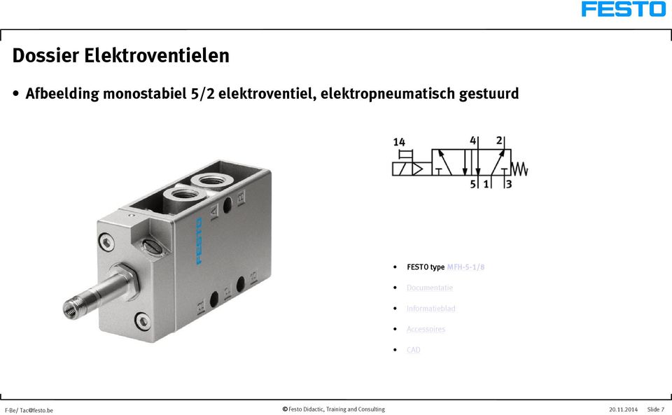 gestuurd FESTO type MFH-5-1/8