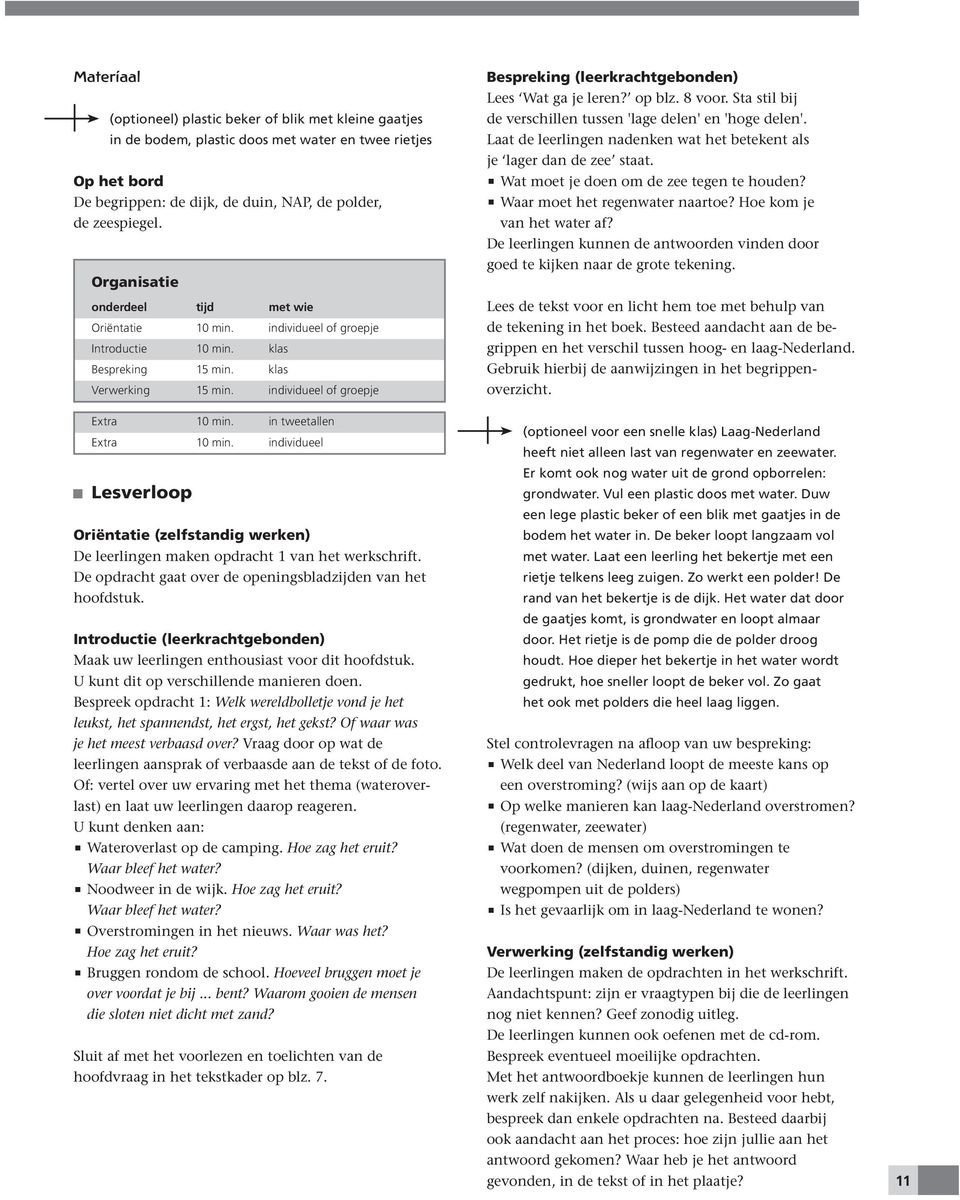 in tweetallen Extra 10 min. individueel Lesverloop Oriëntatie (zelfstandig werken) De leerlingen maken opdracht 1 van het werkschrift. De opdracht gaat over de openingsbladzijden van het hoofdstuk.