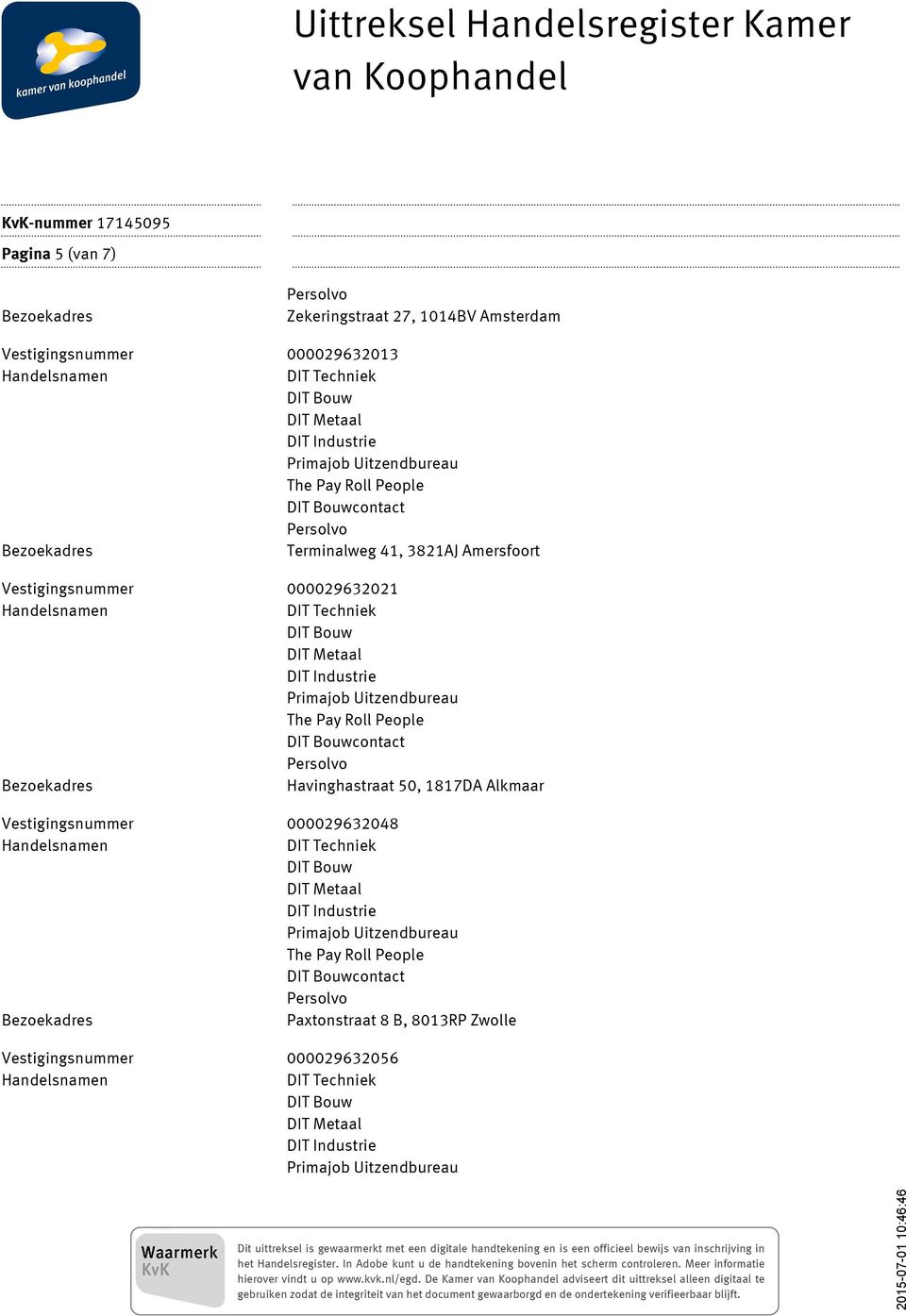 1817DA Alkmaar Vestigingsnummer 000029632048 contact Paxtonstraat 8 B, 8013RP Zwolle