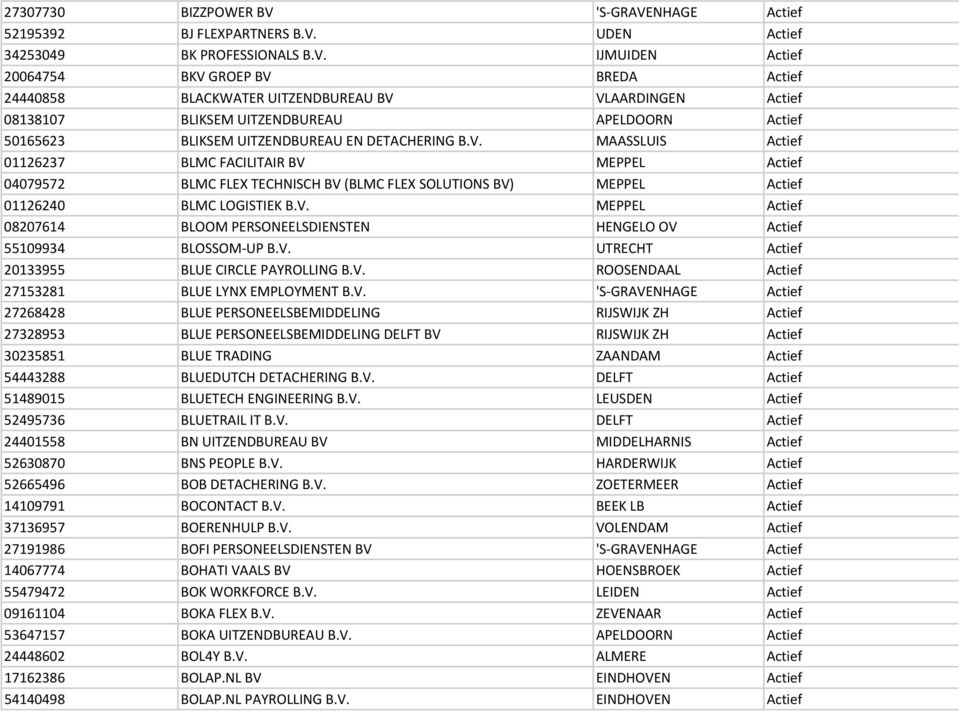 NHAGE Actief 52195392 BJ FLEXPARTNERS B.V.