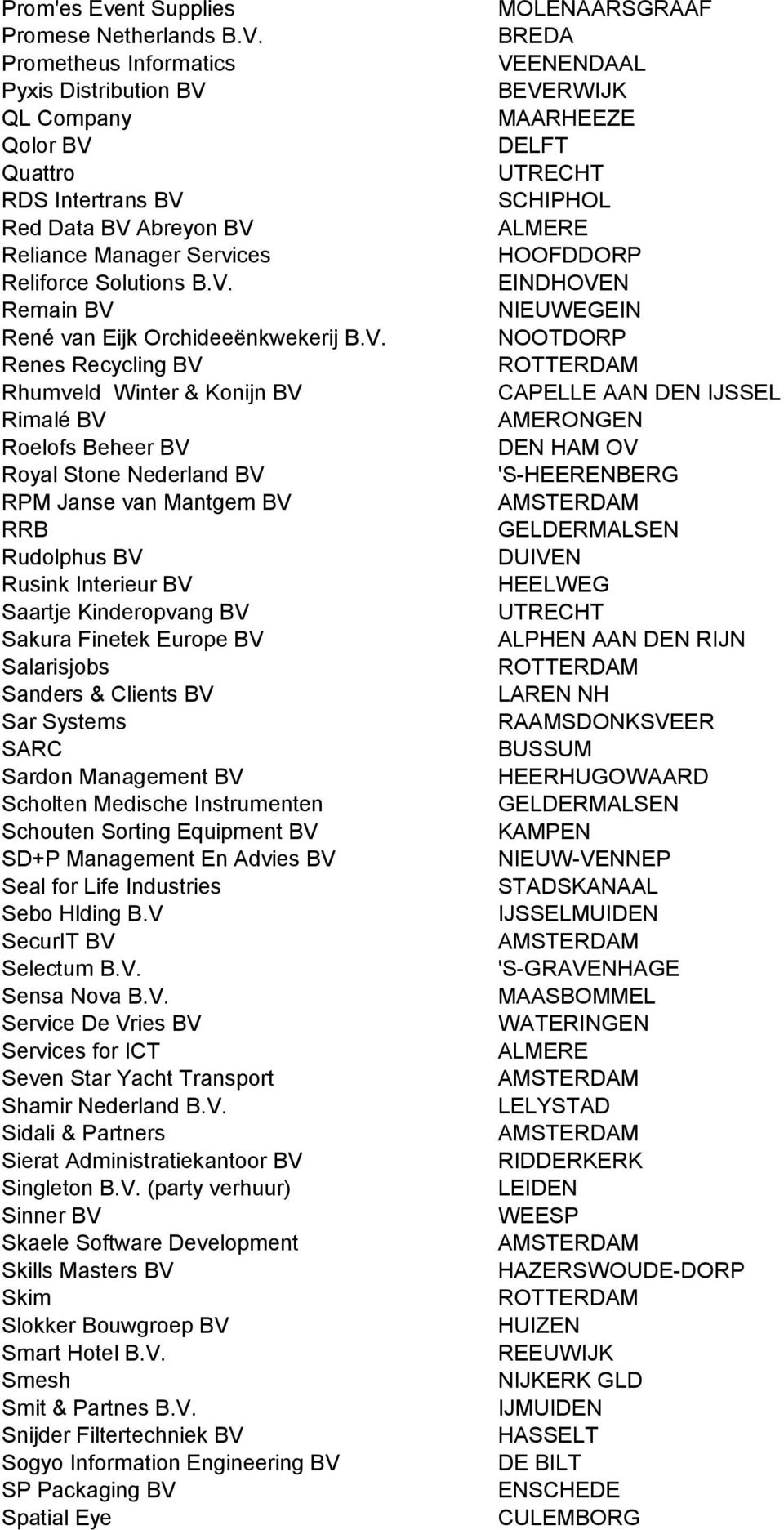 Services HOOFDDORP Reliforce Solutions B.V.