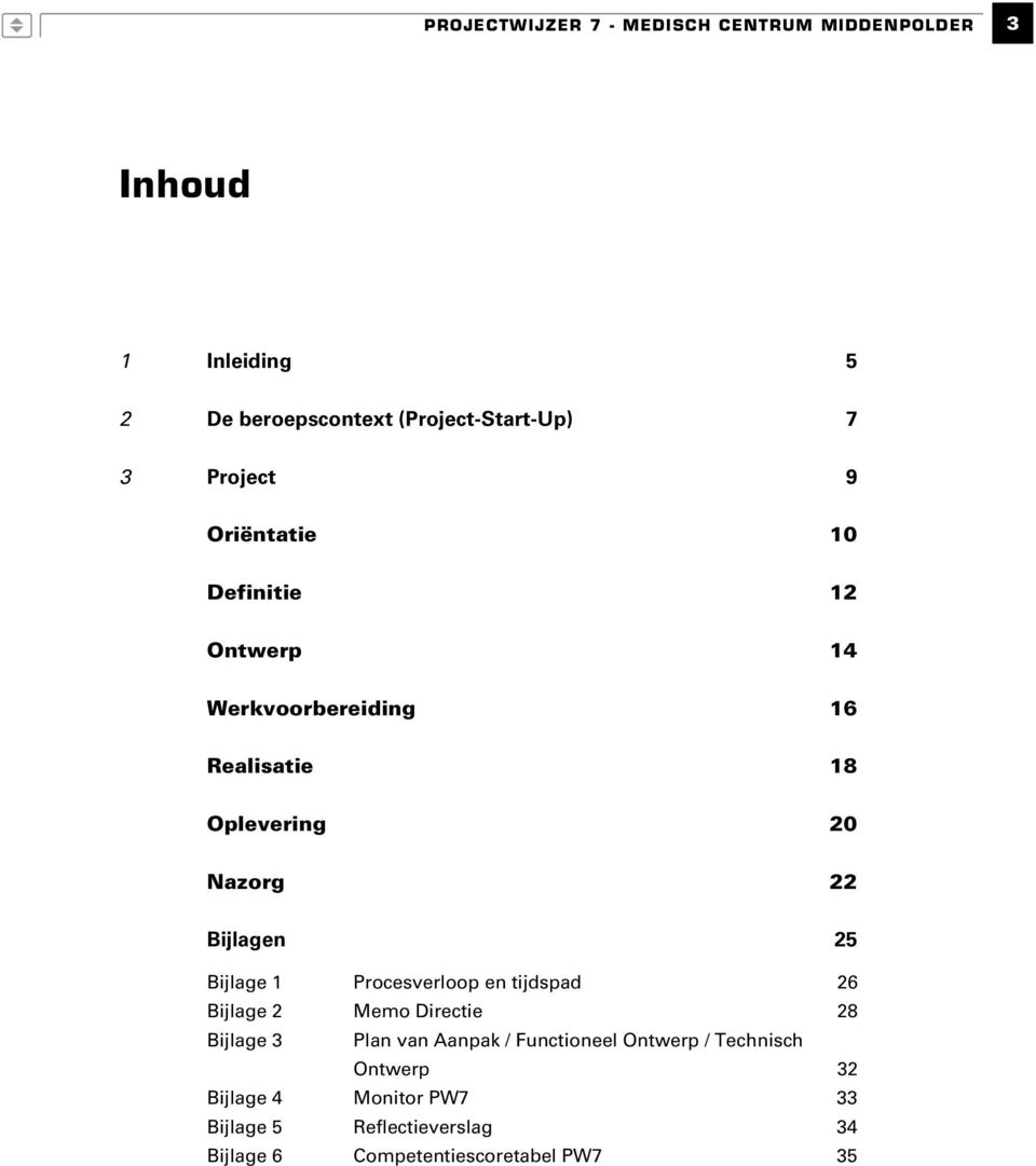 25 Bijlage 1 Procesverloop en tijdspad 26 Bijlage 2 Memo Directie 28 Bijlage 3 Plan van Aanpak / Functioneel