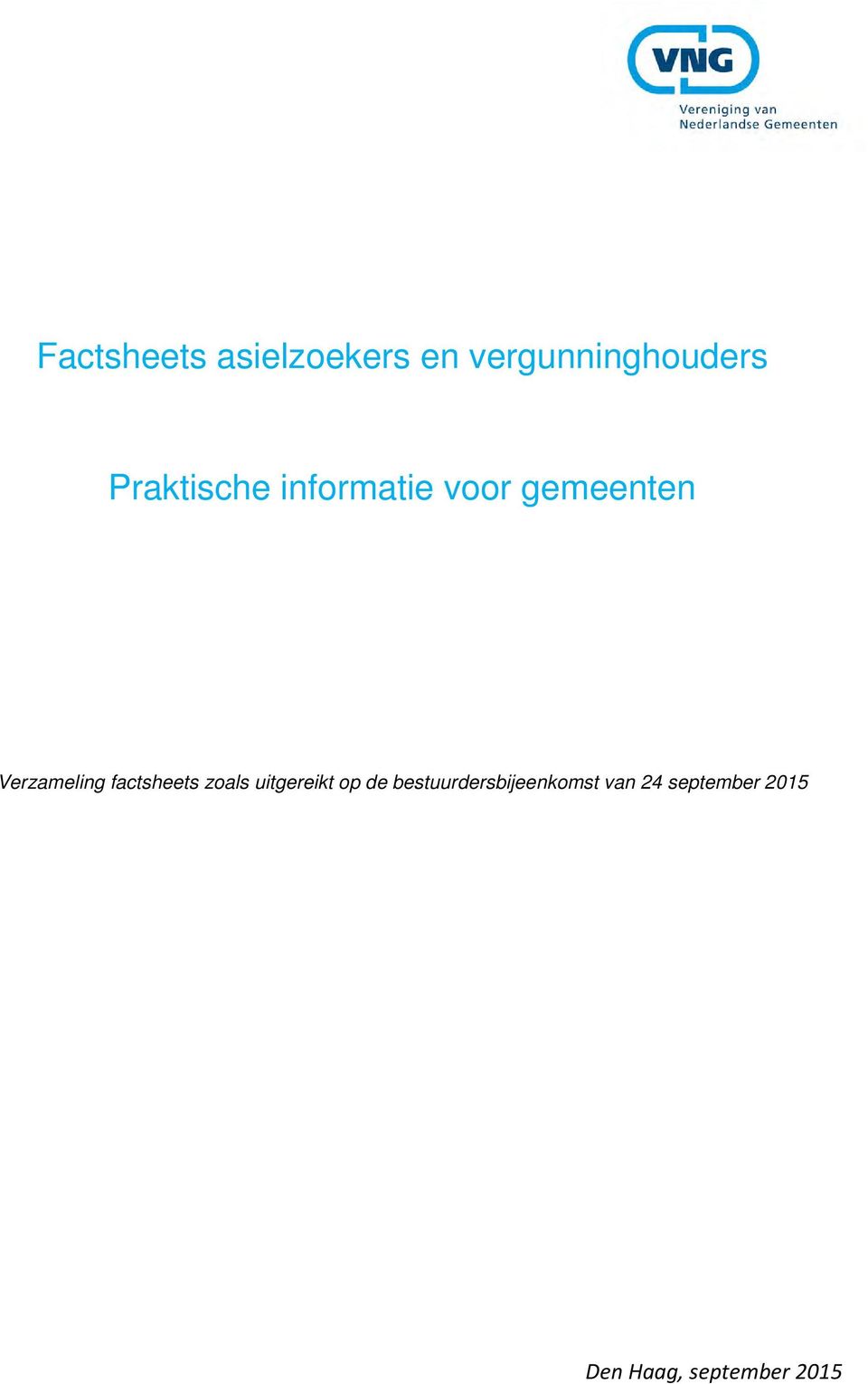 factsheets zoals uitgereikt op de