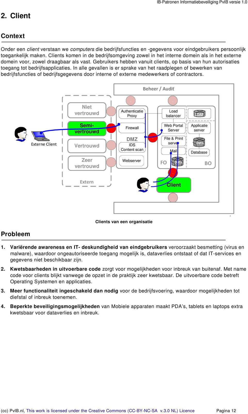 bedrijfsapplicaties In alle gevallen is er sprake van het raadplegen of bewerken van bedrijfsfuncties of bedrijfsgegevens door interne of externe medewerkers of contractors Beheer / Audit Niet